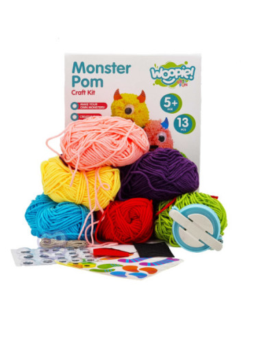 WOOPIE ART&FUN Zestaw Kreatywny Zrób Potworka Monster Pom