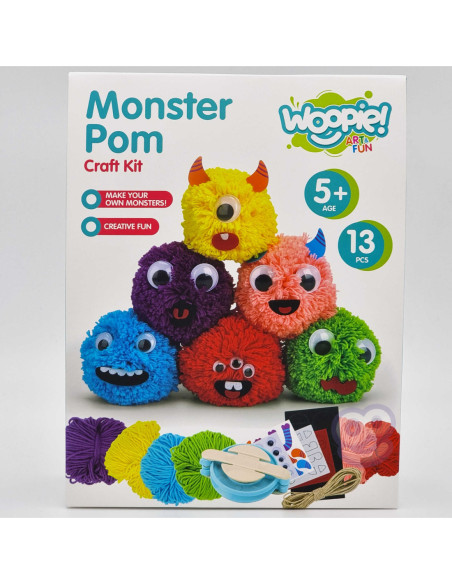 WOOPIE ART&FUN Zestaw Kreatywny Zrób Potworka Monster Pom