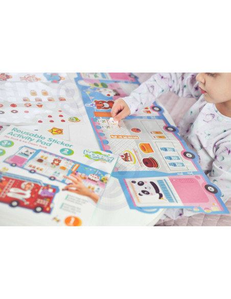 WOOPIE ART&FUN Zestaw Kreatywny Wyklejanka Straż Pożarna Lodziarnia 77 el.