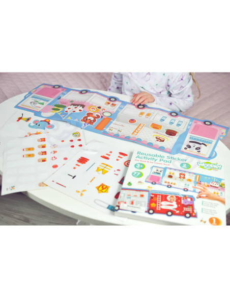 WOOPIE ART&FUN Zestaw Kreatywny Wyklejanka Straż Pożarna Lodziarnia 77 el.