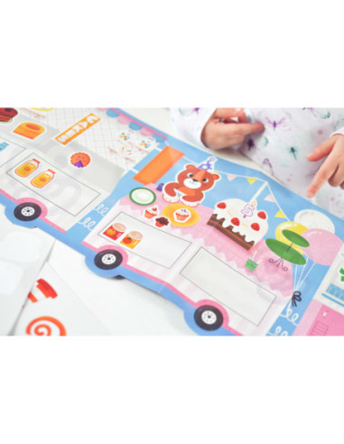 WOOPIE ART&FUN Zestaw Kreatywny Wyklejanka Straż Pożarna Lodziarnia 77 el.