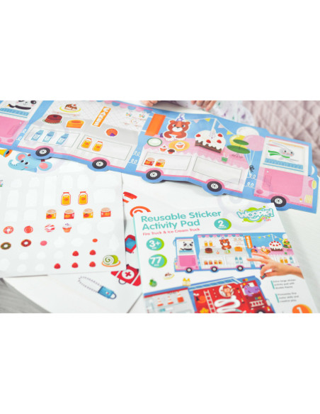 WOOPIE ART&FUN Zestaw Kreatywny Wyklejanka Straż Pożarna Lodziarnia 77 el.