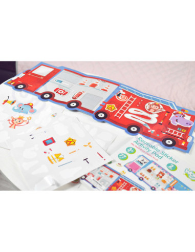 WOOPIE ART&FUN Zestaw Kreatywny Wyklejanka Straż Pożarna Lodziarnia 77 el.