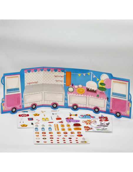 WOOPIE ART&FUN Zestaw Kreatywny Wyklejanka Straż Pożarna Lodziarnia 77 el.