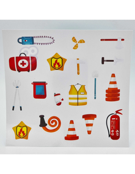 WOOPIE ART&FUN Zestaw Kreatywny Wyklejanka Straż Pożarna Lodziarnia 77 el.