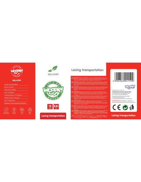 TOOKY TOY Klocki Koraliki Przeplatanka Do Nawlekania Pojazdy Samochody