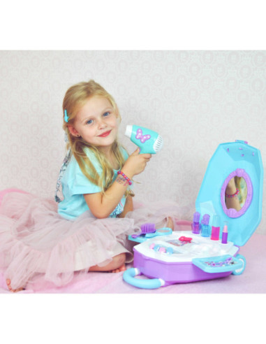 WOOPIE Toaletka dla Dziewczynki 2w1 Salon Piękności w Walizce