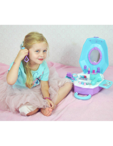 WOOPIE Toaletka dla Dziewczynki 2w1 Salon Piękności w Walizce