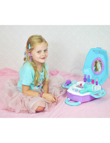 WOOPIE Toaletka dla Dziewczynki 2w1 Salon Piękności w Walizce