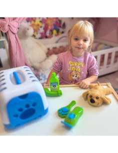 WOOPIE Zestaw Małego Weterynarza Piesek Transporter 6 el. 2