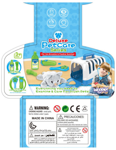 WOOPIE Zestaw Małego Weterynarza Piesek Transporter 6 el.