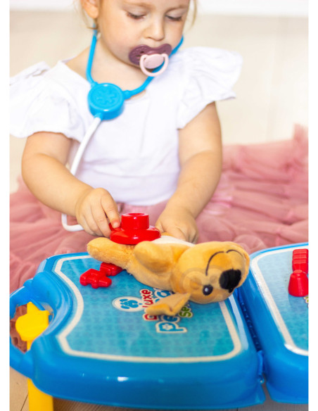 WOOPIE Zestaw Małego Weterynarza Gabinet Lekarski Walizka Piesek 18 el.