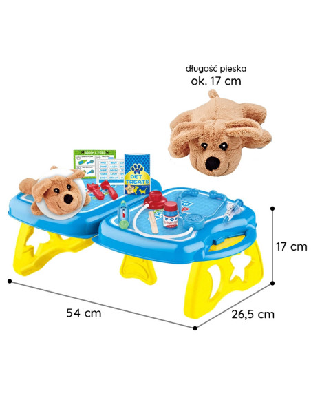 WOOPIE Zestaw Małego Weterynarza Gabinet Lekarski Walizka Piesek 18 el.