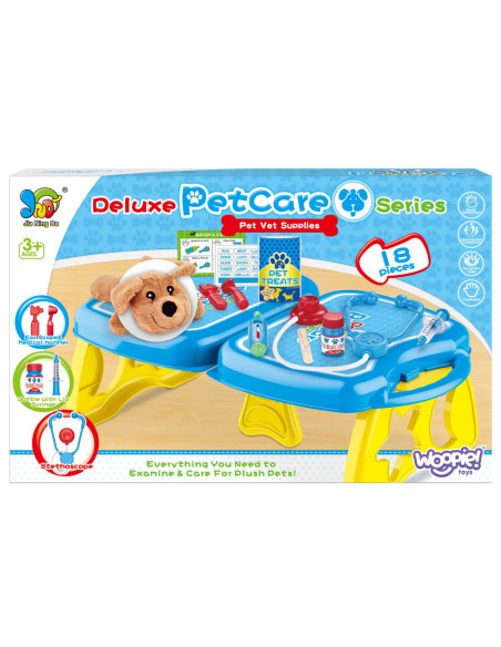 WOOPIE Zestaw Małego Weterynarza Gabinet Lekarski Walizka Piesek 18 el.