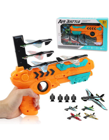 WOOPIE Pistolet Wyrzutnia Samolotów Automtyczna + 4 Samoloty
