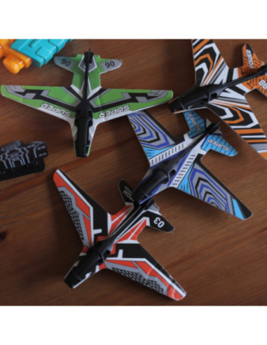 WOOPIE Pistolet Wyrzutnia Samolotów Automtyczna + 4 Samoloty