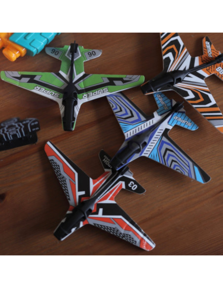 WOOPIE Pistolet Wyrzutnia Samolotów Automtyczna + 4 Samoloty