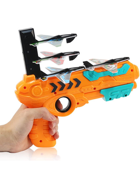 WOOPIE Pistolet Wyrzutnia Samolotów Automtyczna + 4 Samoloty