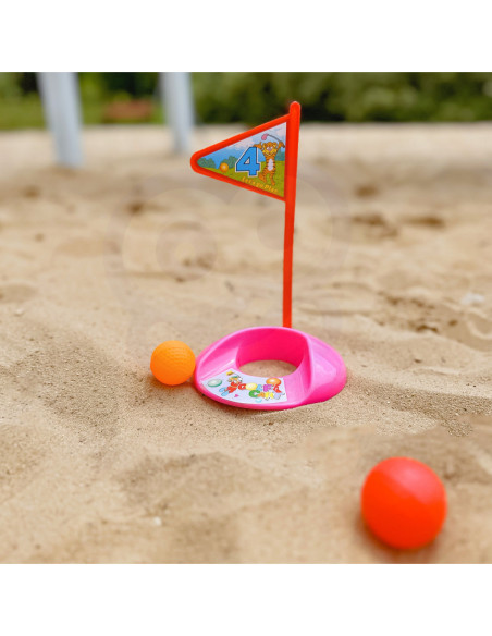 WOOPIE Zestaw do Gry w Golfa + Stojak na Akcesoria na Kółkach