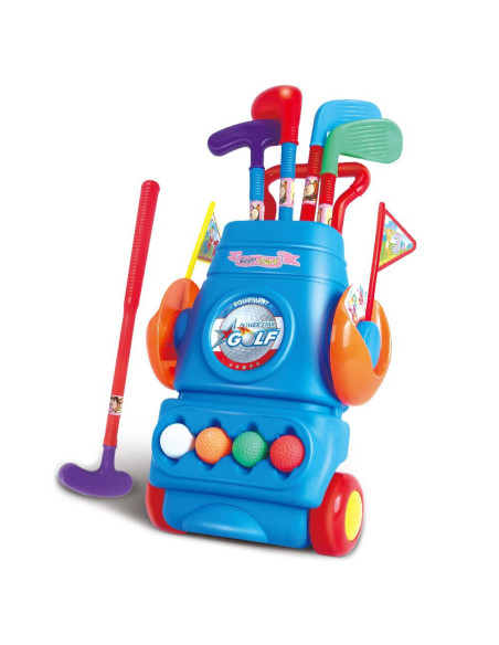WOOPIE Zestaw do Gry w Golfa + Stojak na Akcesoria na Kółkach