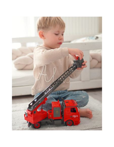 WOOPIE Zestaw Konstrukcyjny Klocki Wóz Strażacki + Śrubokręt