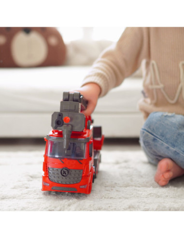 WOOPIE Zestaw Konstrukcyjny Klocki Wóz Strażacki + Śrubokręt