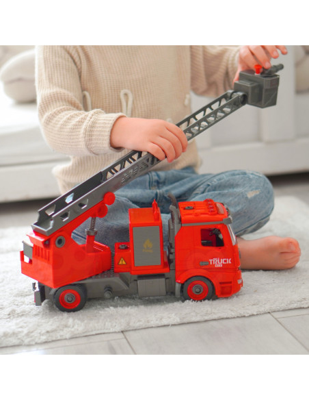 WOOPIE Zestaw Konstrukcyjny Klocki Wóz Strażacki + Śrubokręt