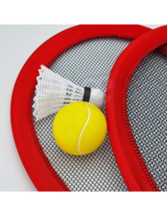 WOOPIE Rakietki do Tenisa Badminton dla Dzieci Zestaw + Piłka Lotka 2