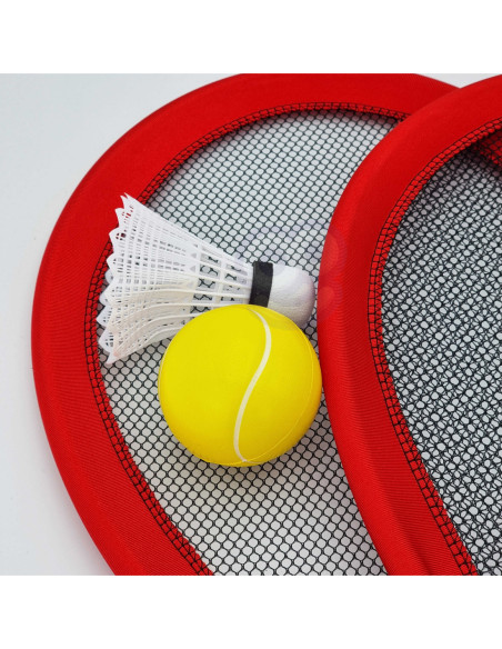 WOOPIE Rakietki do Tenisa Badminton dla Dzieci Zestaw + Piłka Lotka