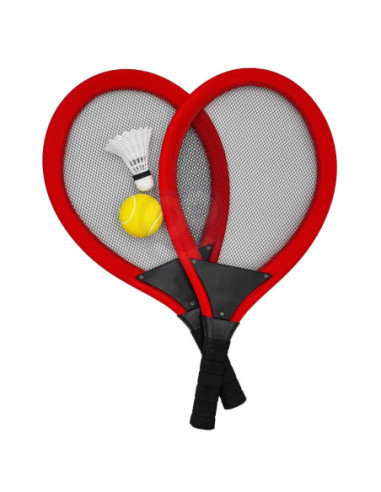 WOOPIE Rakietki do Tenisa Badminton dla Dzieci Zestaw + Piłka Lotka