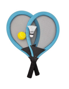 WOOPIE Rakietki do Tenisa Badminton dla Dzieci Zestaw + Piłka Lotka
