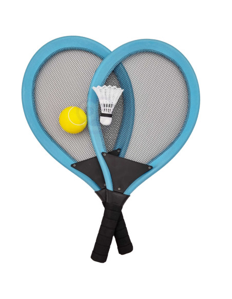 WOOPIE Rakietki do Tenisa Badminton dla Dzieci Zestaw + Piłka Lotka