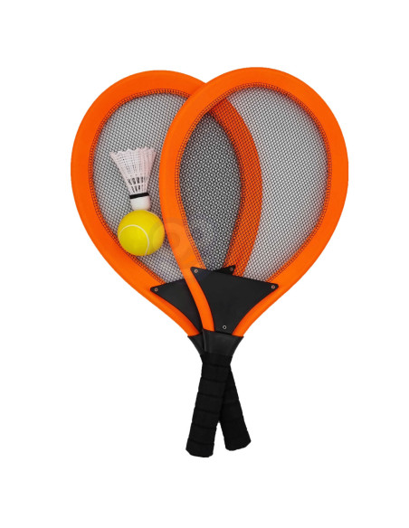 WOOPIE Rakietki do Tenisa Badminton dla Dzieci Zestaw + Piłka Lotka