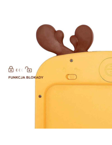 WOOPIE Tablet Graficzny 8.5" Dino dla Dzieci do Rysowania Znikopis + Rysik