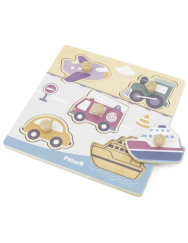 VIGA PolarB Drewniane Puzzle Zwierzęta z Pinezkami