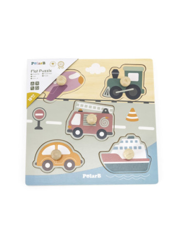 VIGA PolarB Drewniane Puzzle Zwierzęta z Pinezkami