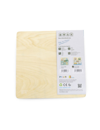 VIGA PolarB Drewniane Puzzle Zwierzęta z Pinezkami