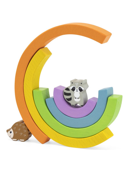 VIGA Drewniana Tęcza Układanka Klocki Kreatywne Montessori