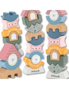 VIGA PolarB Wooden Balancing Tower Puzzle