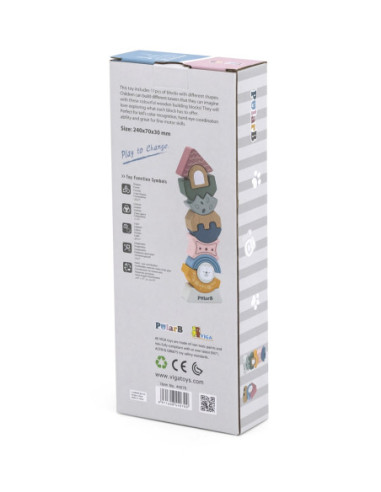 VIGA PolarB Drewniana Układanka Wieża