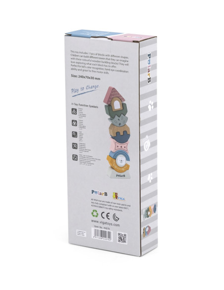 VIGA PolarB Drewniana Układanka Wieża