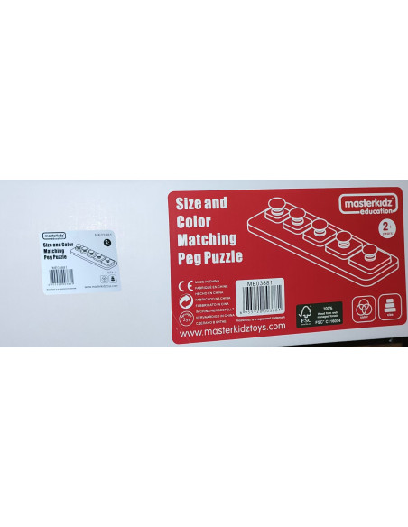 MASTERKIDZ Układanka Nauka Rozmiarów i Kolorów