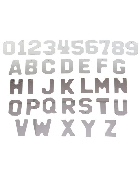 MASTERKIDZ Dwustronne Akrylowe Lustra Litery Liczby Alfabet