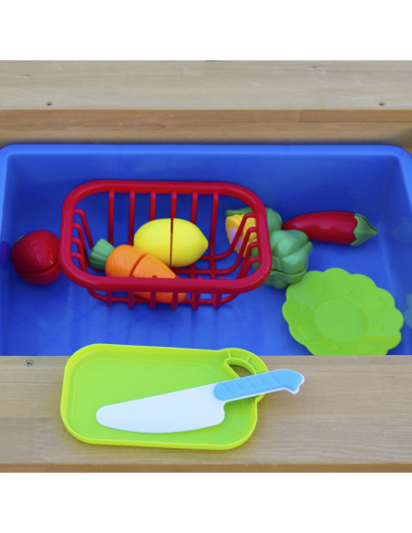 AXI Stół Piknikowy Emily z Ławką i Umywalką na Baterie oraz Pojemnikami na Wodę/Piasek