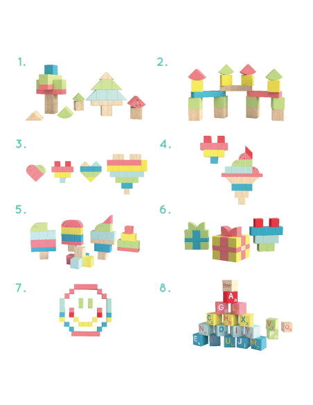 CLASSIC WORLD Drewniana Układanka zestaw klocków