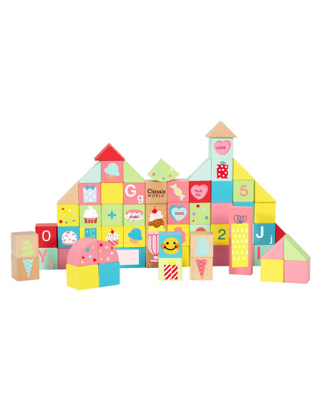 CLASSIC WORLD Drewniana Układanka zestaw klocków