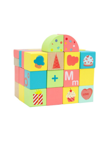 CLASSIC WORLD Drewniana Układanka zestaw klocków