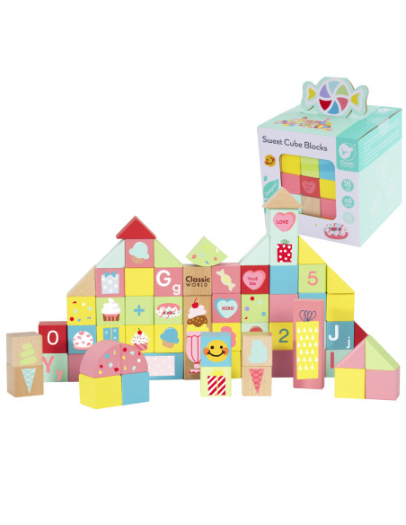 CLASSIC WORLD Drewniana Układanka zestaw klocków