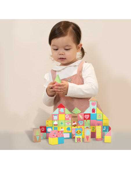 CLASSIC WORLD Drewniana Układanka zestaw klocków