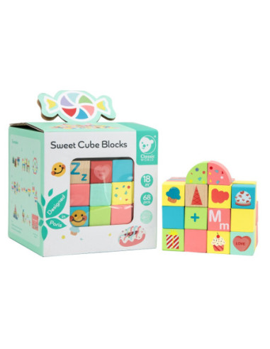 CLASSIC WORLD Drewniana Układanka zestaw klocków